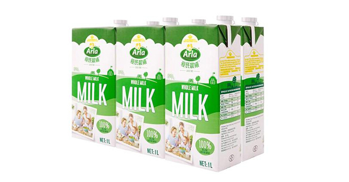 arla爱氏晨曦 全脂牛奶1l*6盒 德国进口